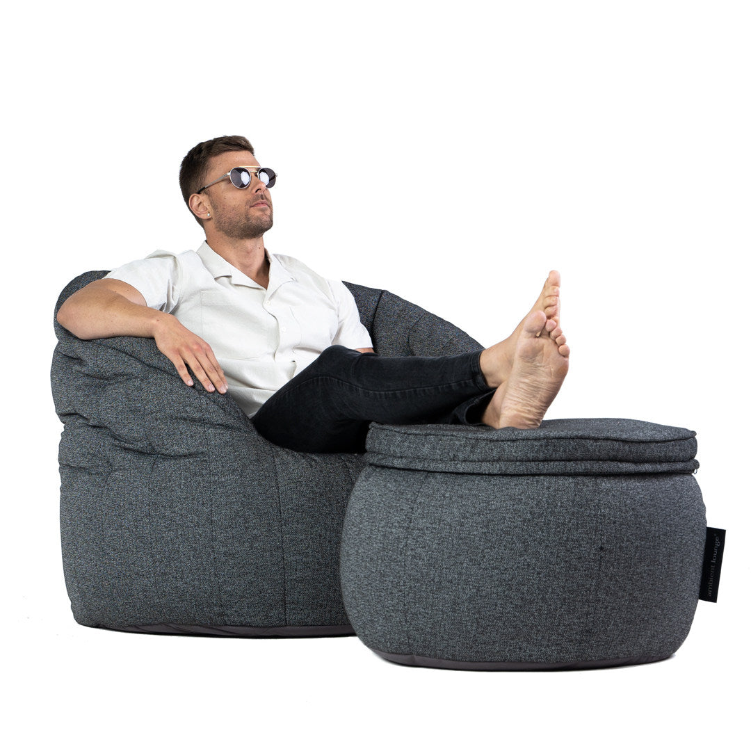 Butterfly Chaise - Titanium Weave