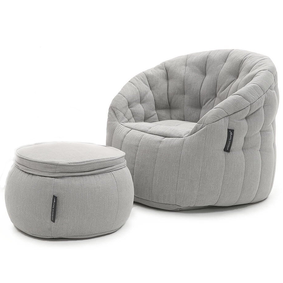 Butterfly Chaise - Keystone Grey