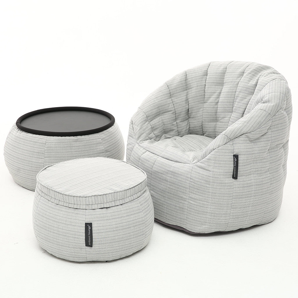 Wing Ottoman - Silverline