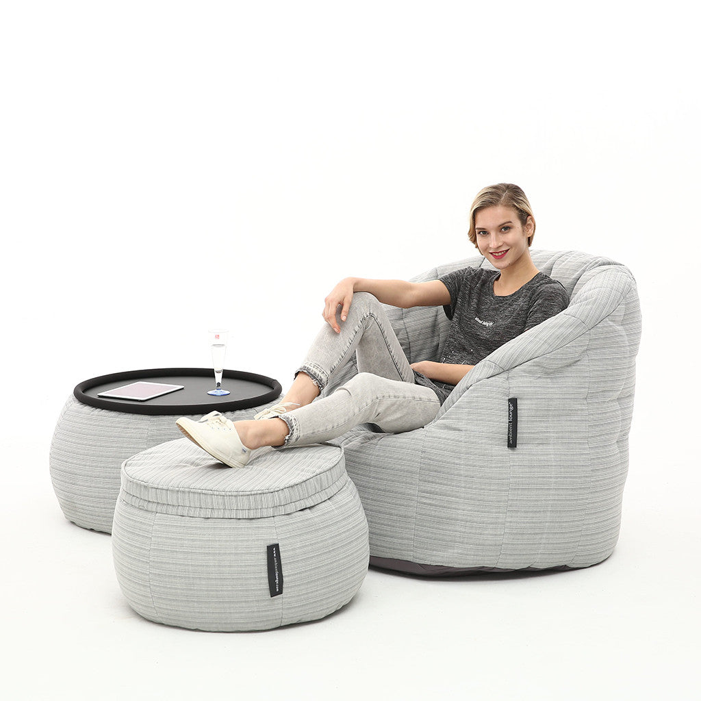 Wing Ottoman - Silverline