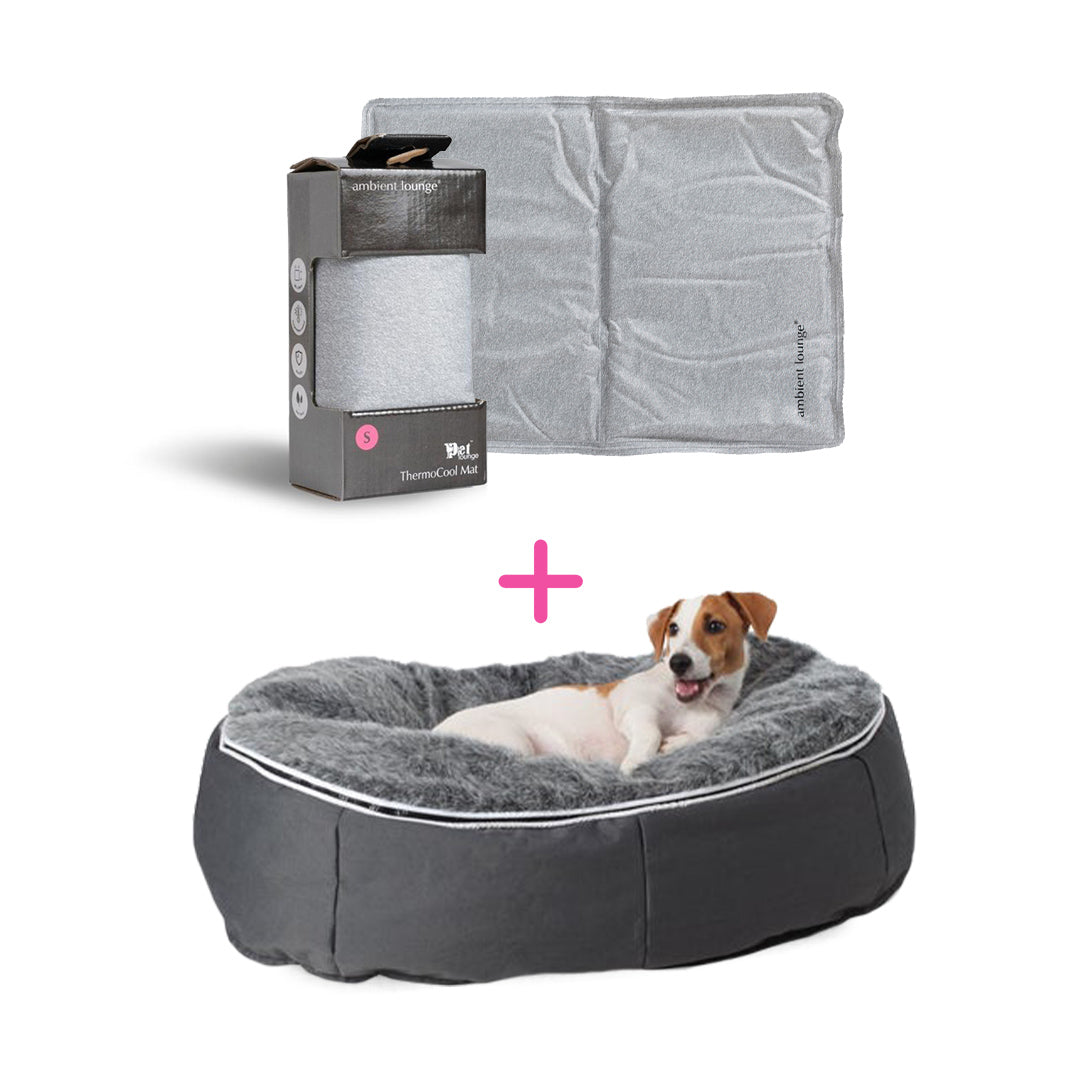 Conjunto de Cama Mediana para Perros (Original) y ThermoCool Mat S