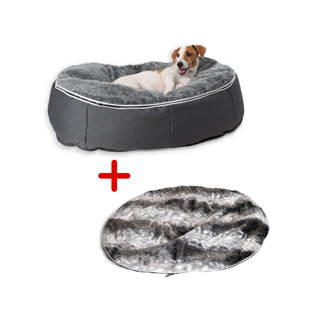 Conjunto de Cama Mediana para Perros (Original) y Cubierta (Wild Animal)