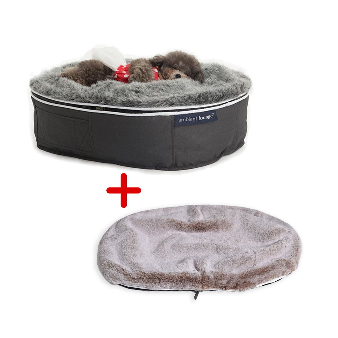 Conjunto de Cama Pequeña para Perros (Original) y Cubierta (Cappuccino)