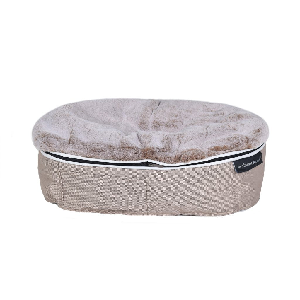 Cama Pequeña de Lujo para Perro (Cappuccino)
