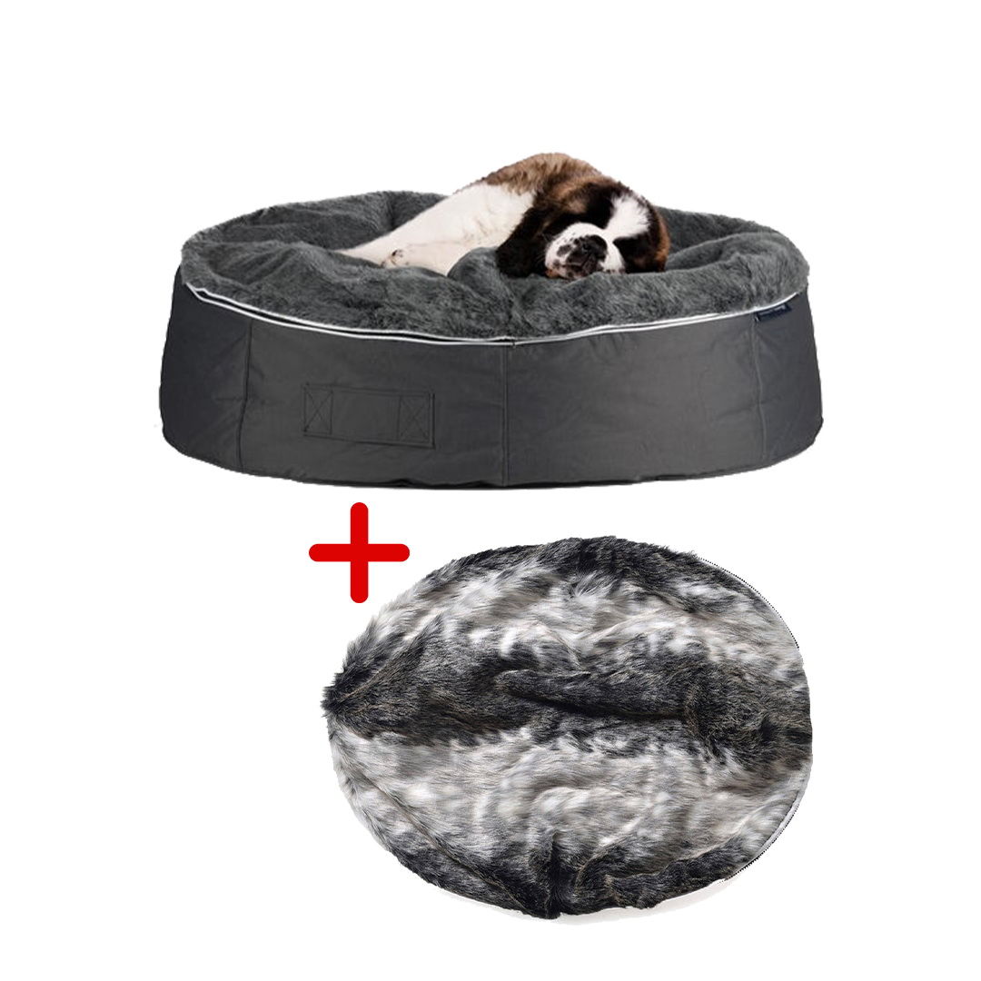 Conjunto de Cama Extra Grande para Perros (Original) y Cubierta (Wild Animal)