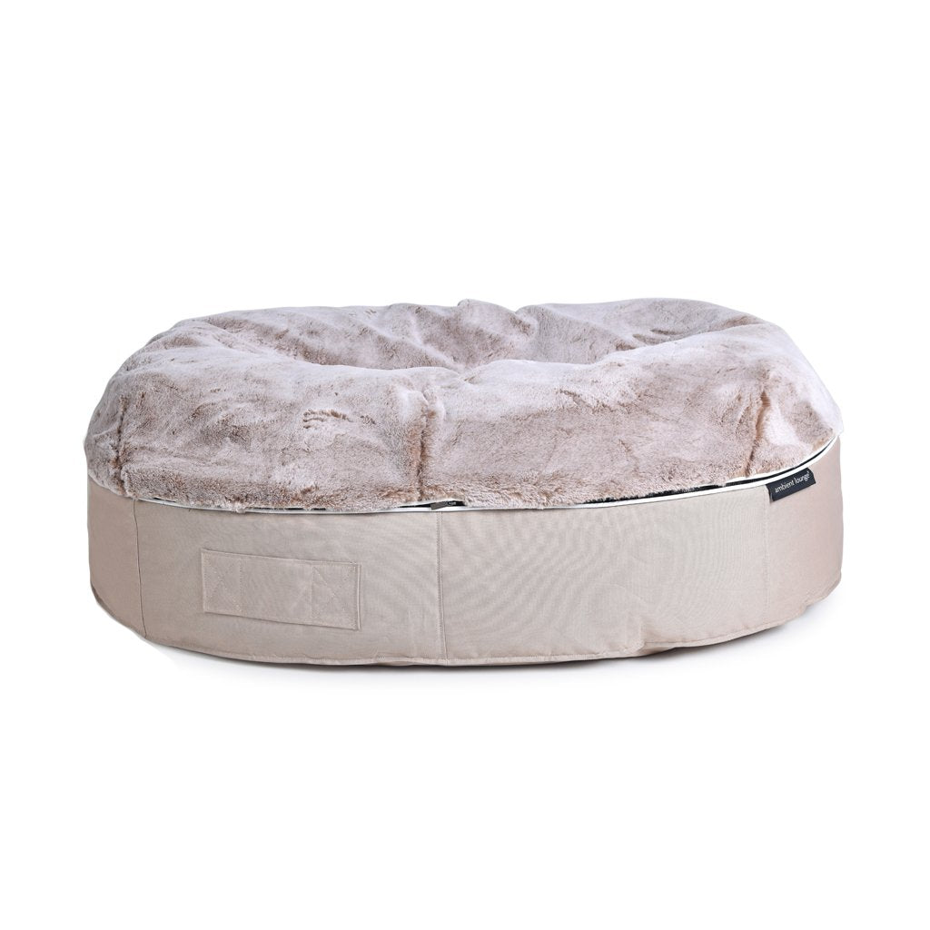 Cama Extra Grande de Lujo para Perro (Cappuccino)
