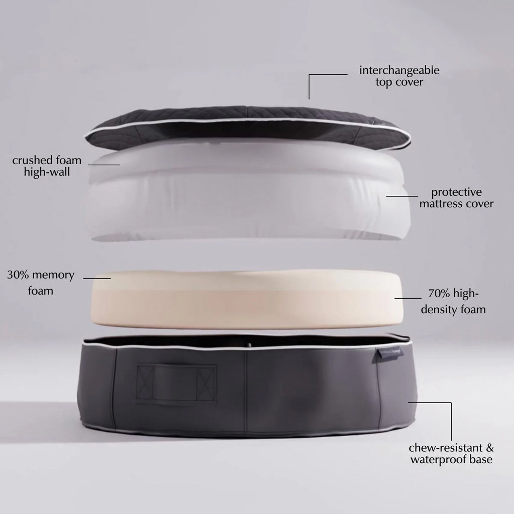 Cama Extra Grande Rebound Foam Mattress (Silken Grey)