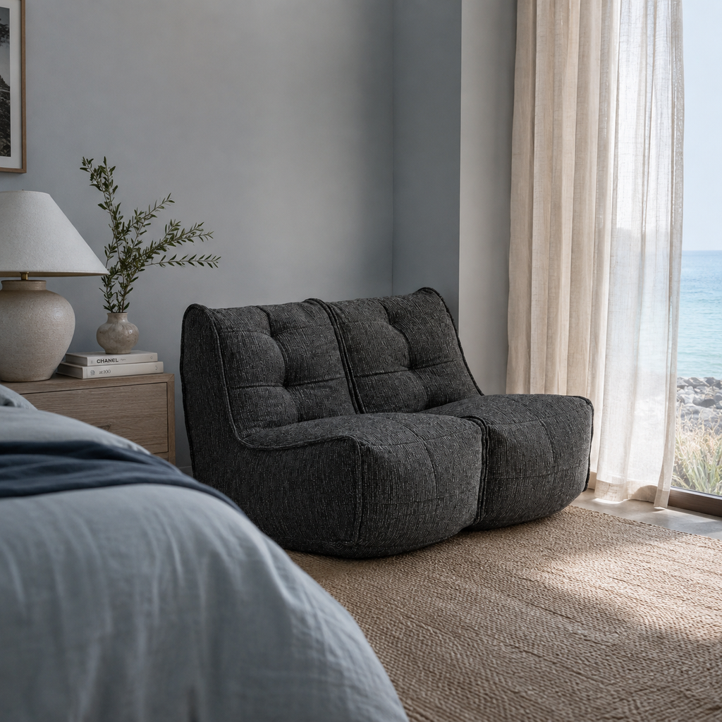 TWIN COUCH - Black Aurora (Easy Clean)