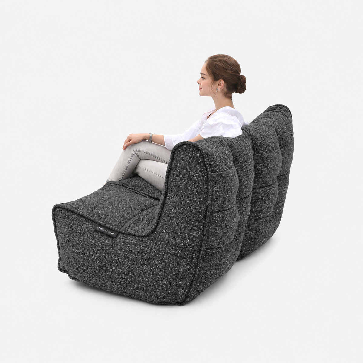 TWIN COUCH  - Charcoal Galleria (Easy Clean)