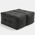 Twin Ottoman - Black Aurora (Easy Clean)