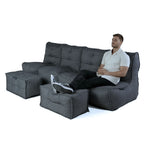 Quad Couch - Titanium Weave
