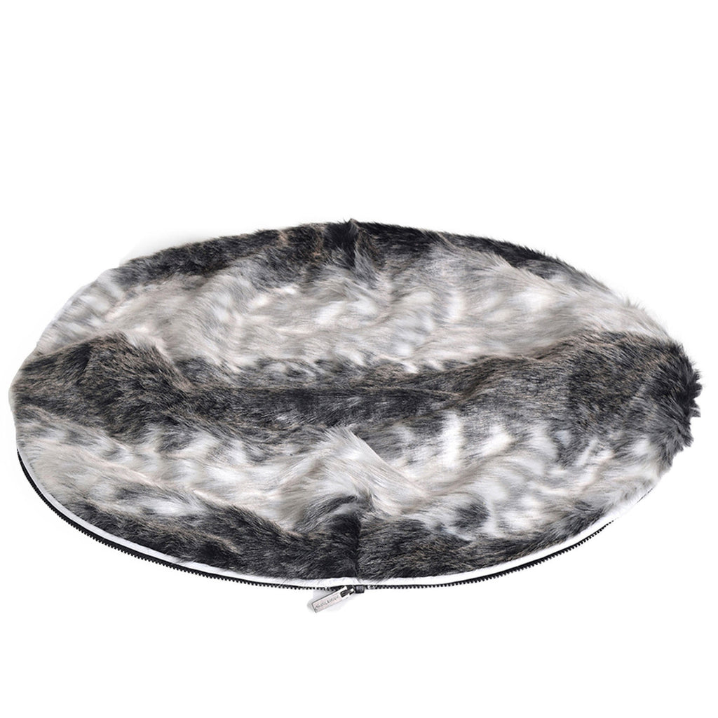 Conjunto de Cama Extra Grande para Perros (Cappuccino) y Cubierta (Wild Animal)