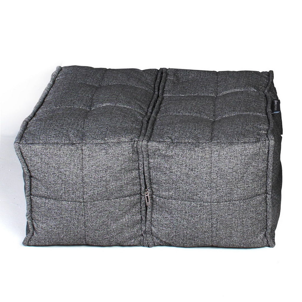 Twin Ottoman - Titanium Weave