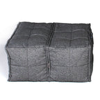 Twin Ottoman - Titanium Weave