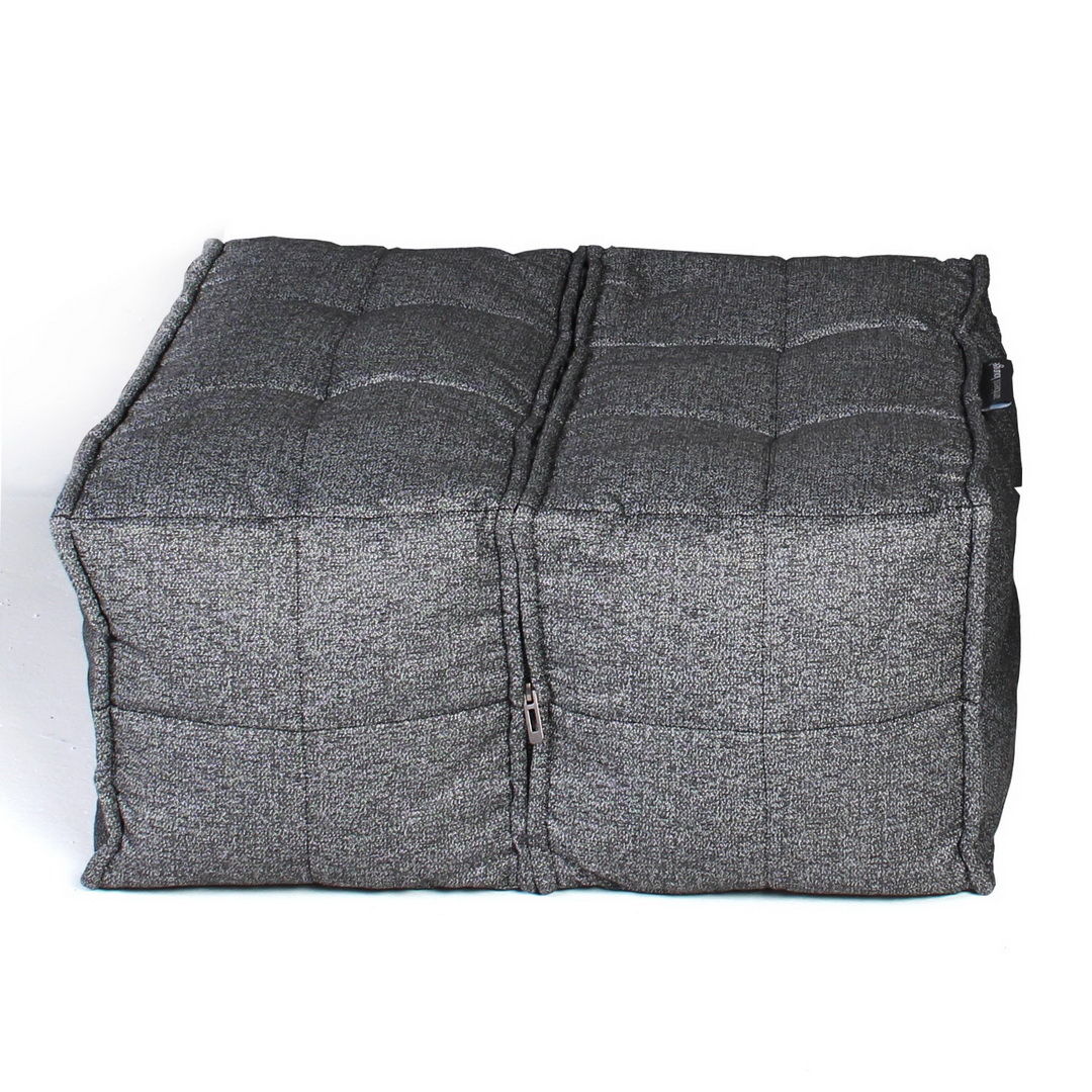 Twin Ottoman - Titanium Weave