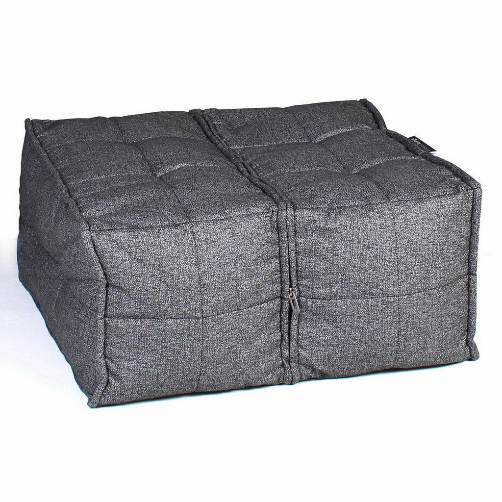 Twin Ottoman - Titanium Weave