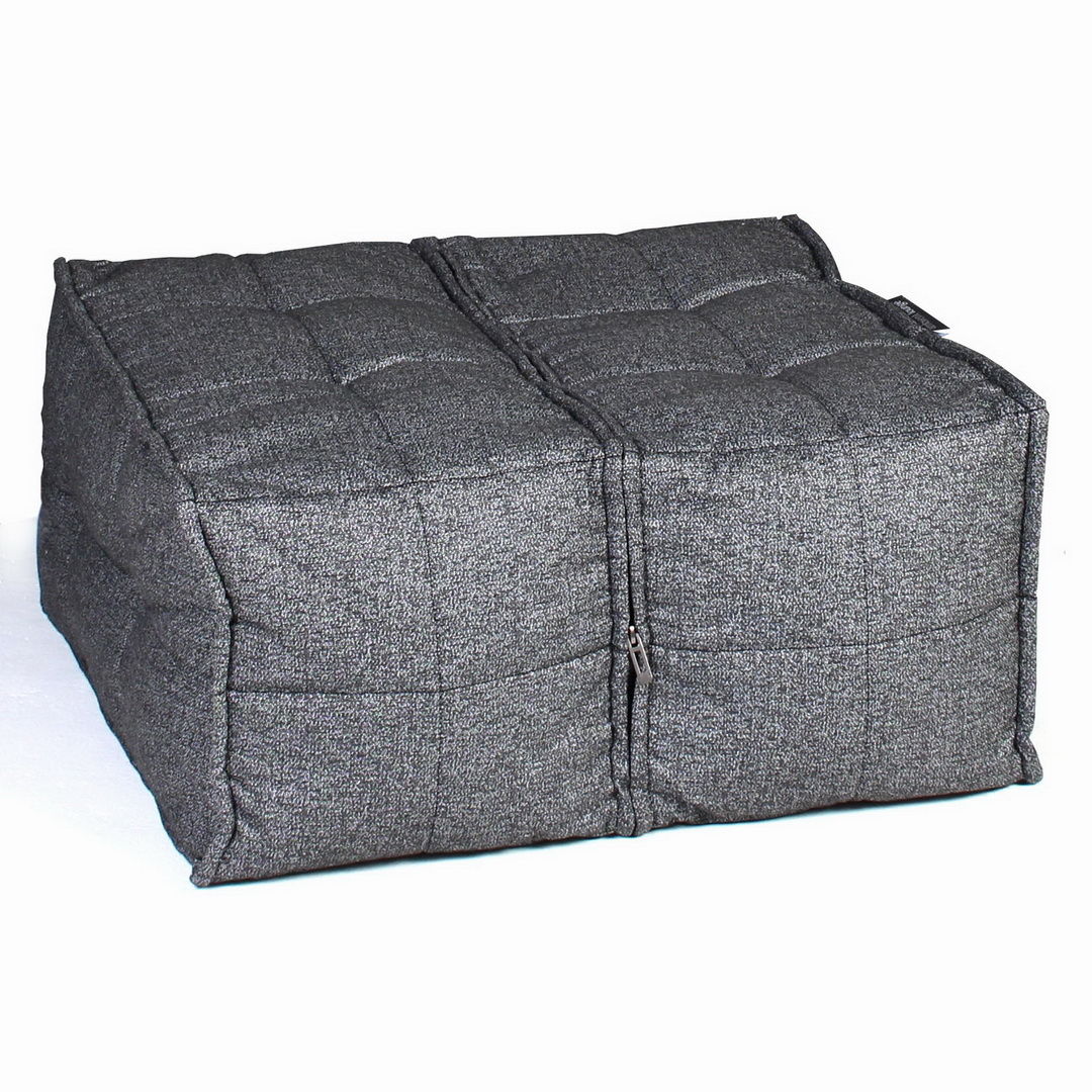 Twin Ottoman - Titanium Weave