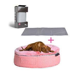 Conjunto de Cama Grande para perros (Pink Ltd. Edition) y ThermoCool Mat L