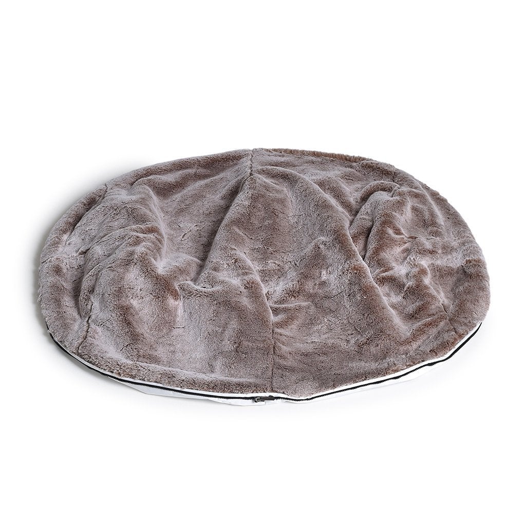 Conjunto de Cama Grande para Perros (Cappuccino) y Cubierta (Cappuccino)