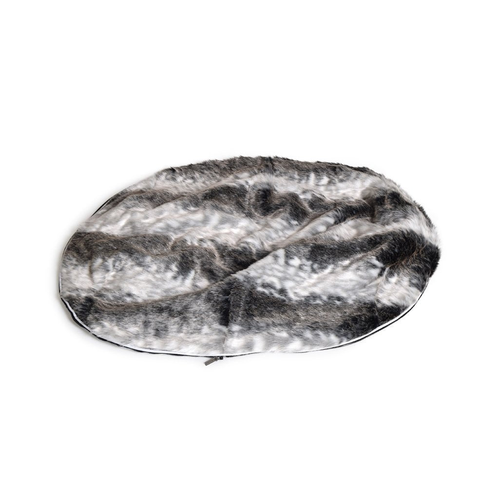 Conjunto de Cama Mediana para Perros (Cappuccino) y Cubierta (Wild Animal)