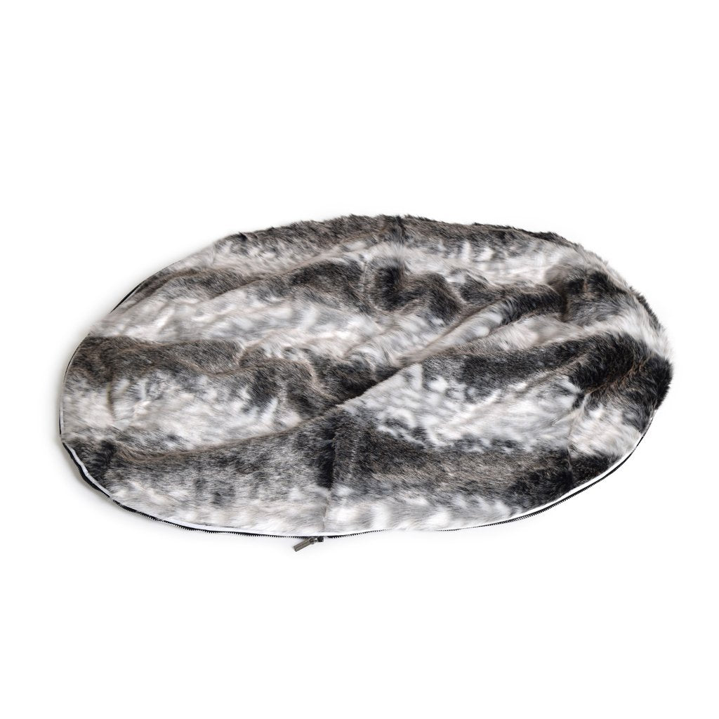 Conjunto de Cama Grande para Perros (Cappuccino) y Cubierta (Wild Animal)