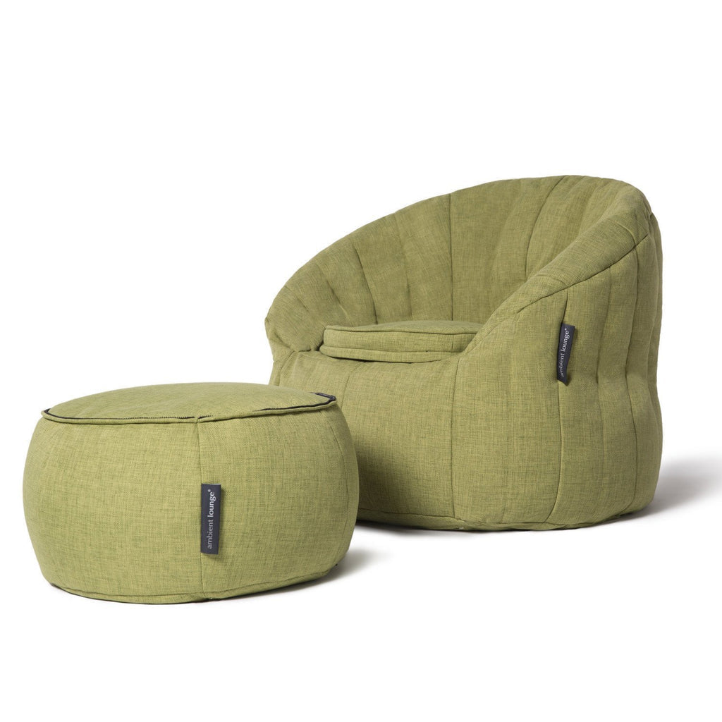 Wing Ottoman - Lime Citrus