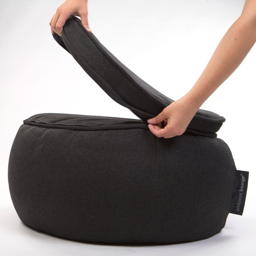 Wing Ottoman - Black Sapphire